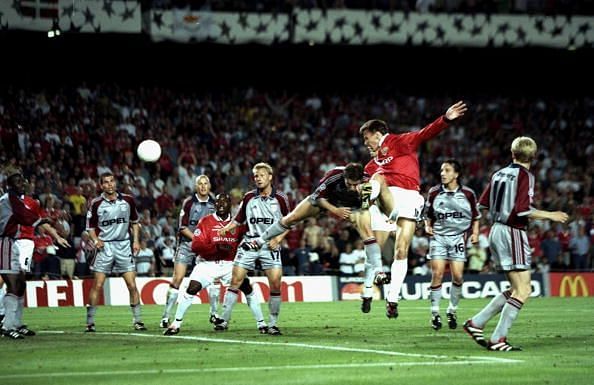 Sheringham's flick-on set up Solskjaer for the winner